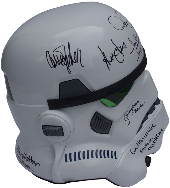 Star Wars Cast-Signed Stormtrooper Helmet -- Signed by All Stars of ''Star Wars'' and ''The Empire Strikes Back'', Including Carrie Fisher, Harrison Ford and Mark Hamill